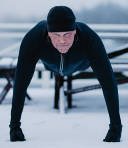 Magnus Brannstrom in an exercise session.